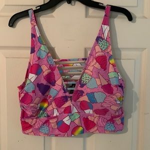 TORRID pink ice cream swim top